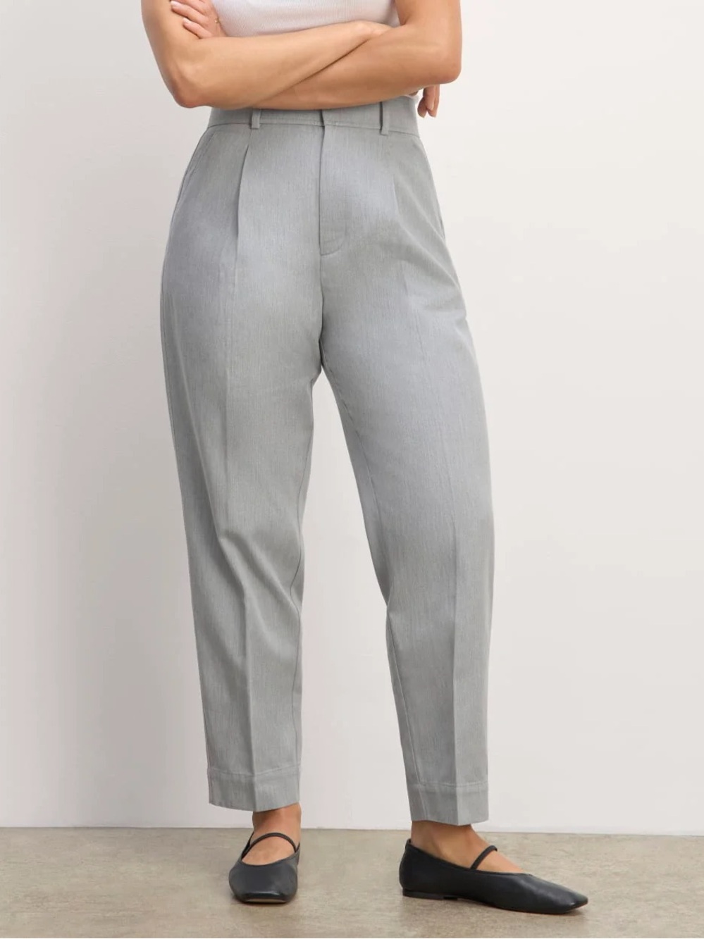 Everlane Draper Tapered Pants in Gray Buttersmooth